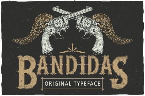 Fuente Bandidas Label Font